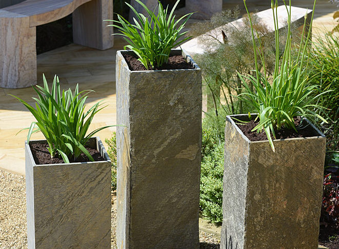 Surmi Square Slate Planter / Plinth