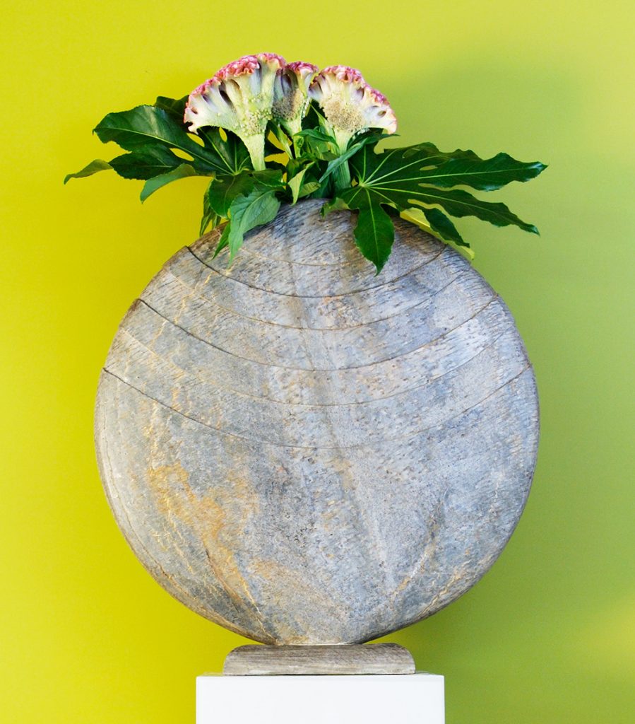slate vase sculpture