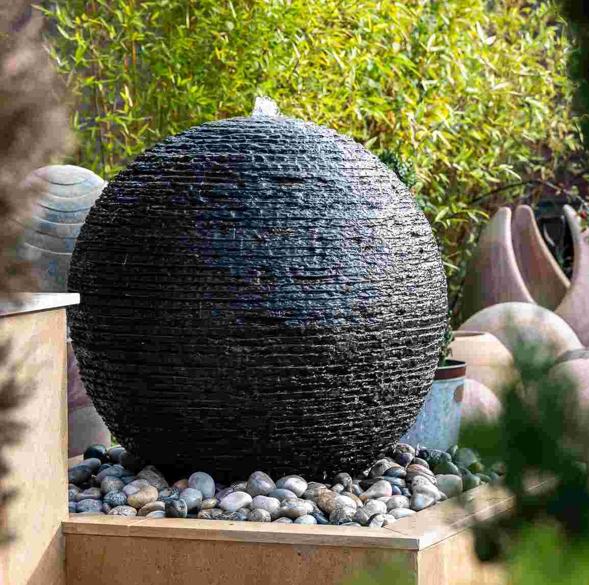 Belmont Layered Slate Water Feature With Kit | Foras Stone
