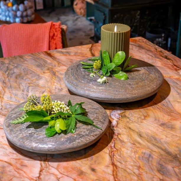 Oblate Slate Table Top Sculpture
