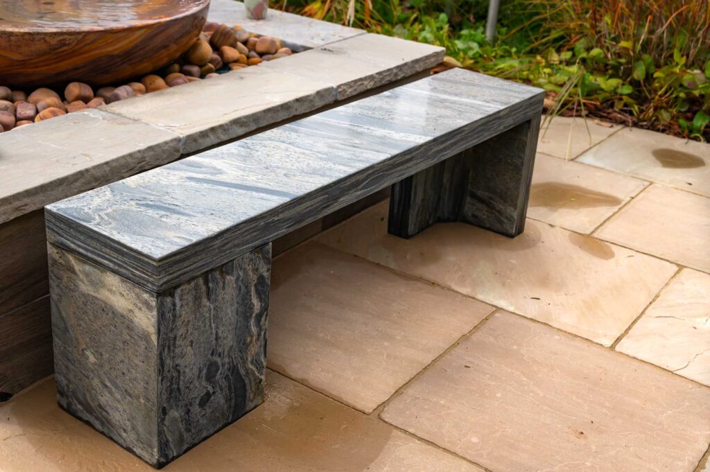 Cubism Pewter bench