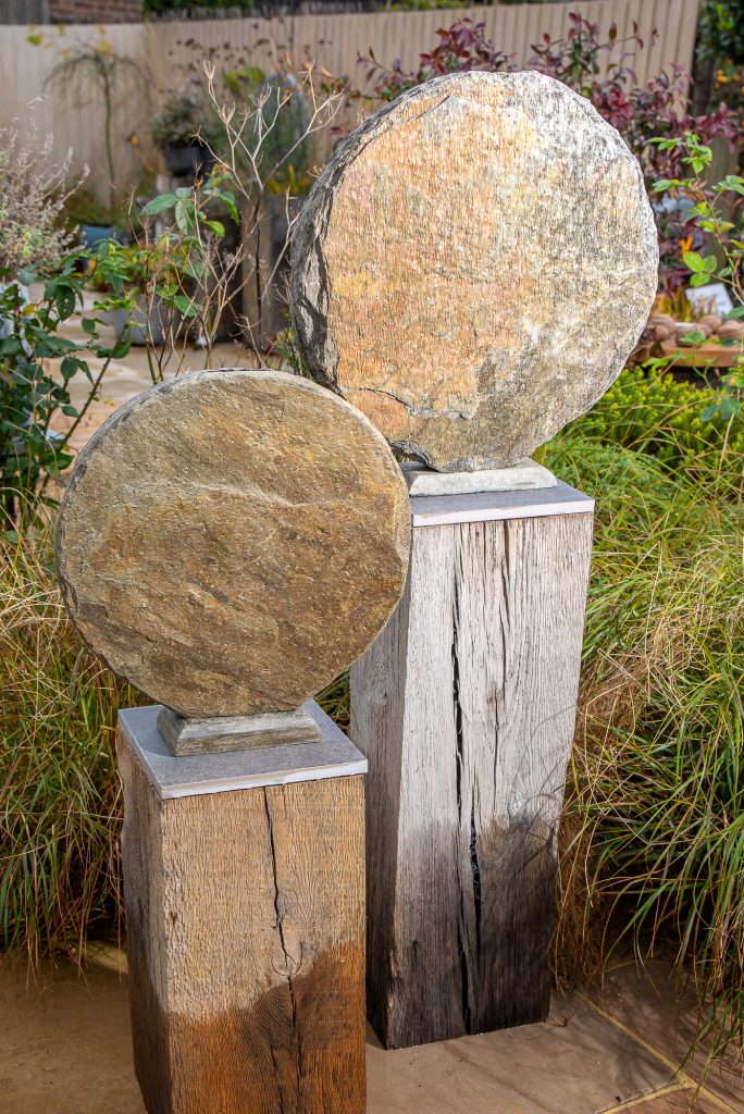Basa sculpture on Weathered Oak PLinth