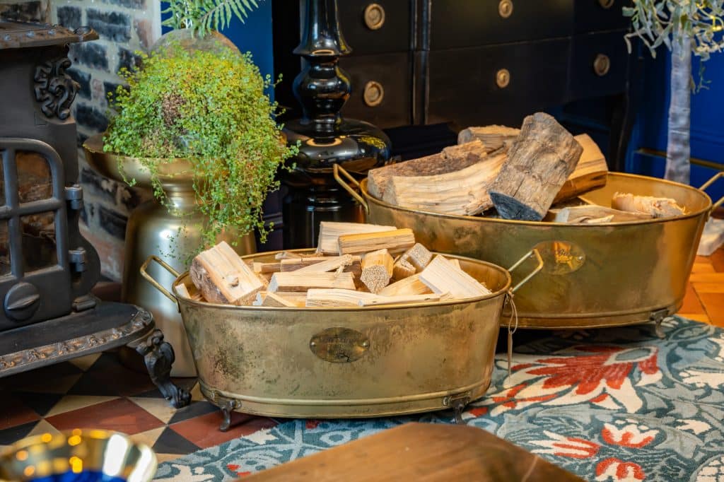 Du Bain Brass Log Bucket