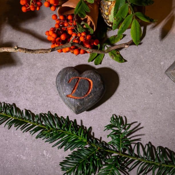 Personalised Slate Heart | 1 Letter