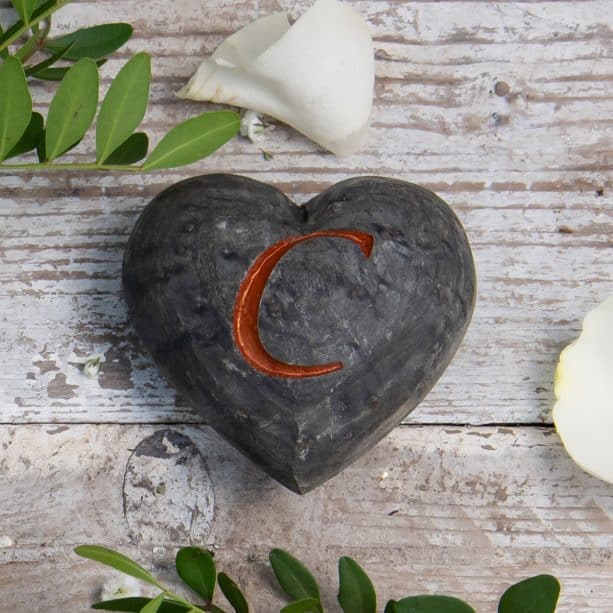Personalised Slate Heart | 1 Letter