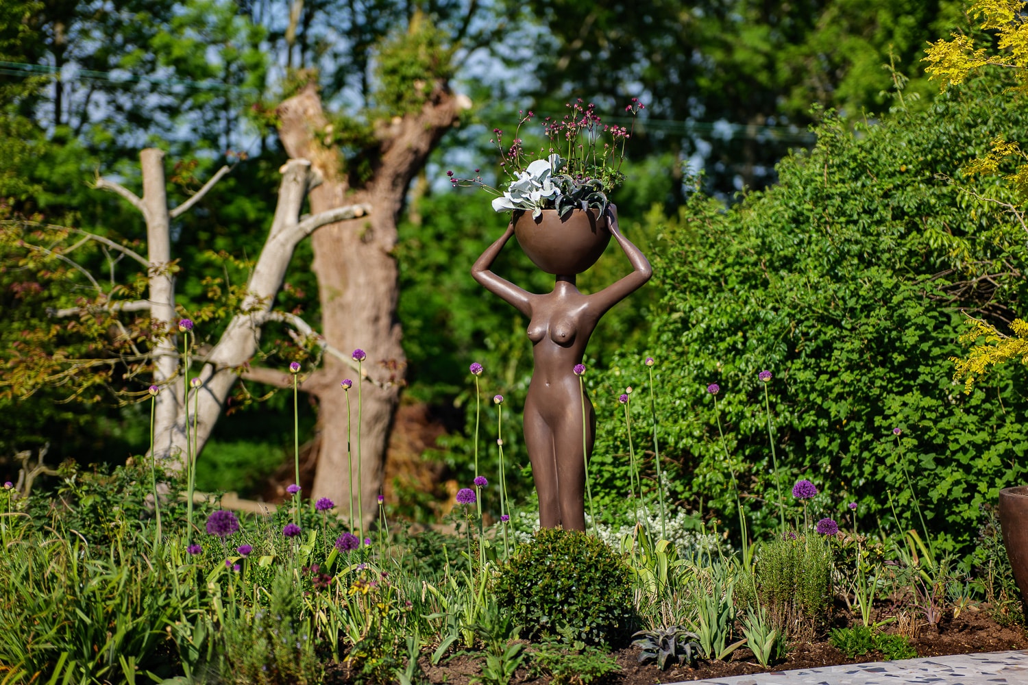 Head for Flowers Sculpture