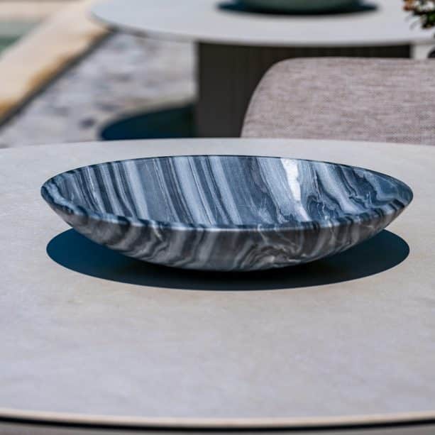 Molten Essence Shoreline Grey Marble Bowl