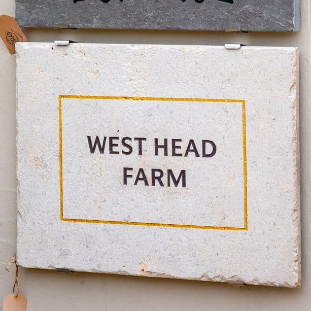 Personalised Metallic Border Limestone House Plaque 60x45cm