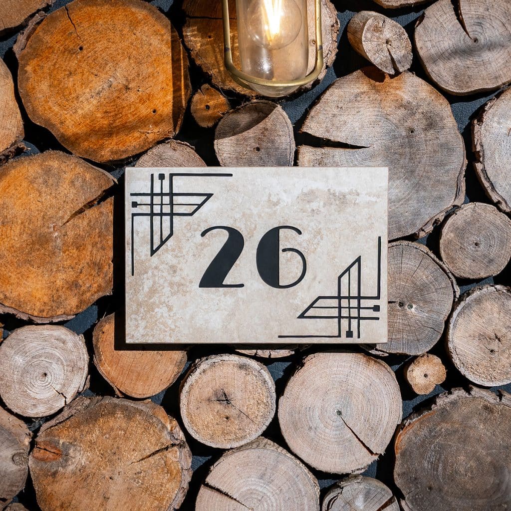 Personalised Art Deco Number Plaque | 20x30cm