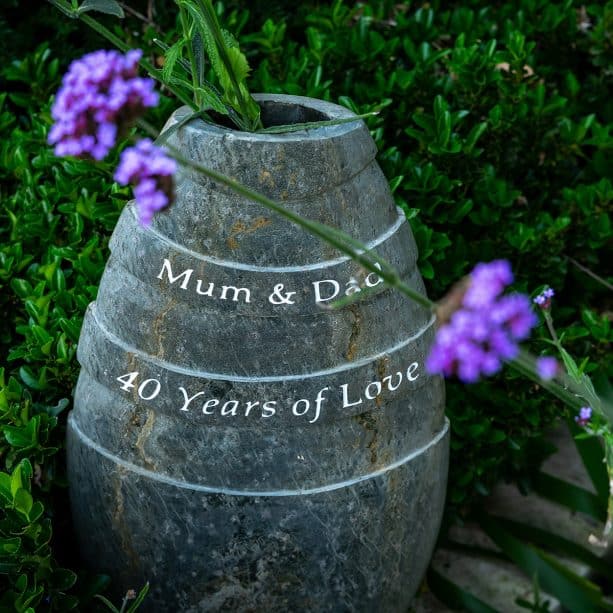 Personalised Sturgeon 50cm Slate Vase